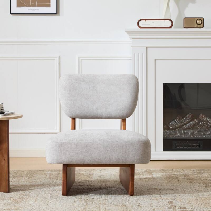 Minimalist Accent Chairs Set - Wood Frame