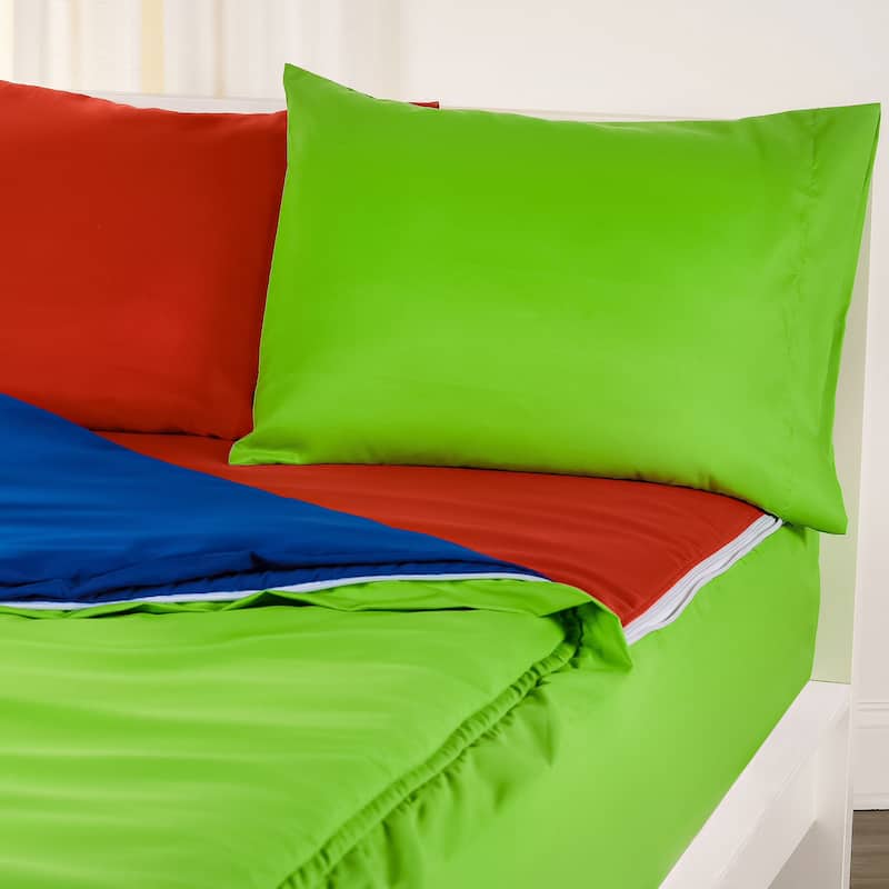 Siscovers Kelly Green Bunkie Deluxe Zipper Bedding Set