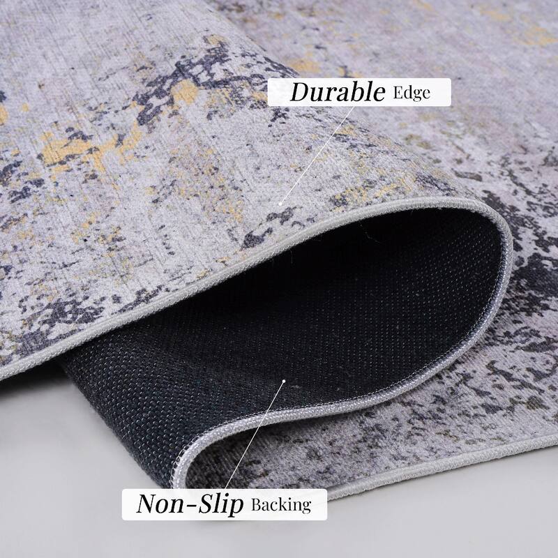 Modern Stylish Multi-Color Washable Rug