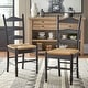 preview thumbnail 2 of 9, Simple Living Ladder back dining chair (Set of 2) Black