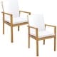 preview thumbnail 2 of 8, Sunnydaze Rodanthe Outdoor Patio Dining Chairs with Cushions - Set of 2