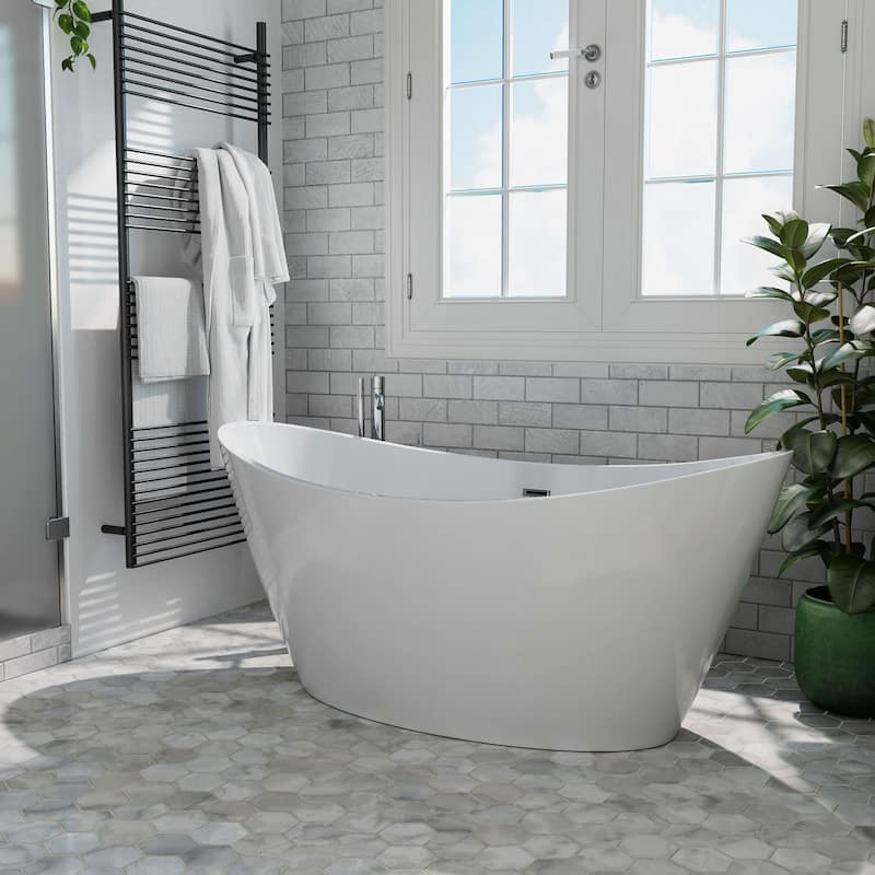 Empava Freestanding Bathtubs Acrylic Stand Alone Soaking Tubs