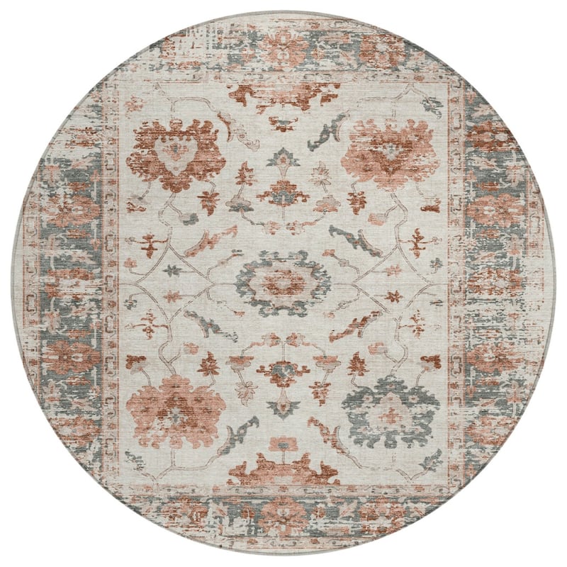 HomeRoots Floral Traditional Rectangle Outdoor Rug