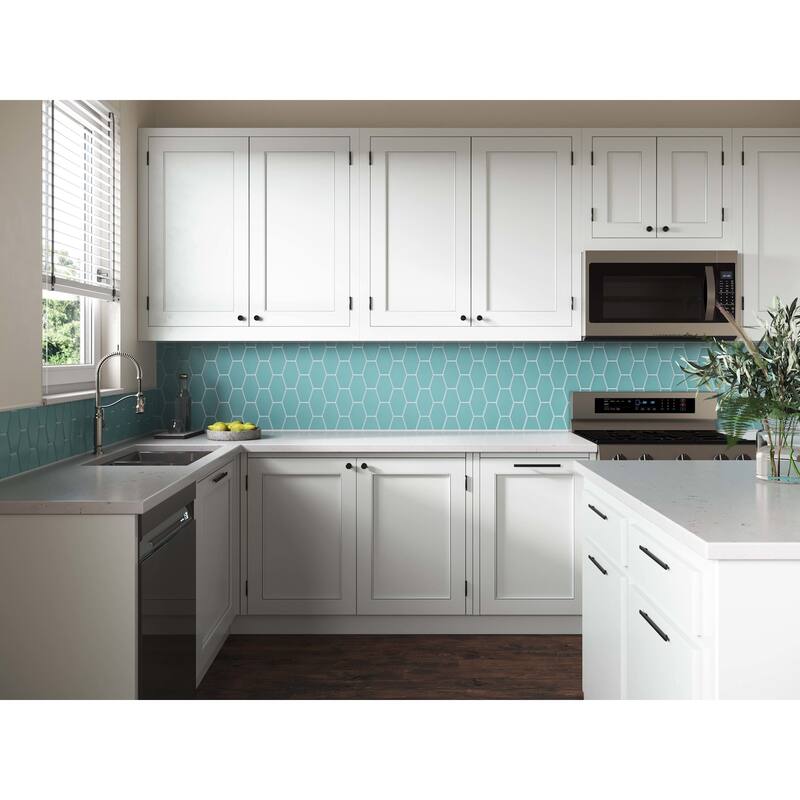 Cruz Bay Studio MKT2872 Long Hex - 11" x 11" Geometric Floor and Wall