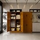 preview thumbnail 16 of 22, Rackcog Wooden Wardrobe with Barn Doors, Farmhouse Closet Storage Cabinet with Hanging Rod