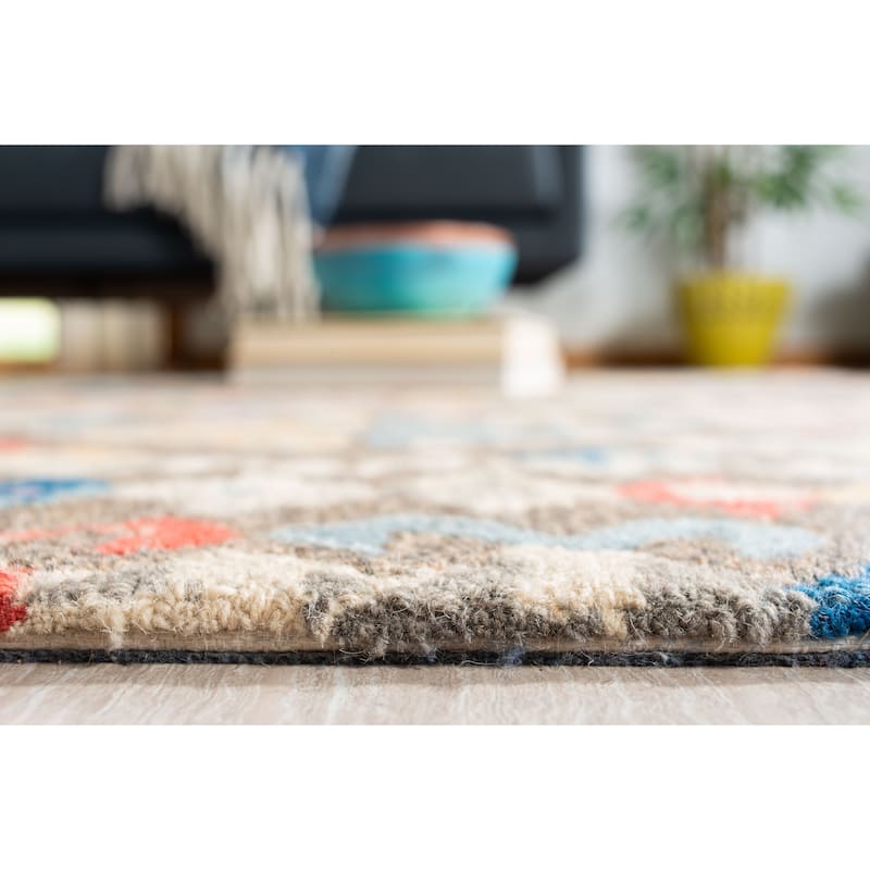 SAFAVIEH, Handmade Micro-Loop Anastazie Wool Rug