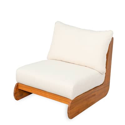 Christopher Knight Home - Callahan Low Profile Acacia Patio Club Chair with Removable Cushions and Water-Repellent Fabric