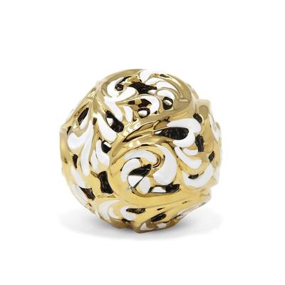 White and Gold Decorative Ball