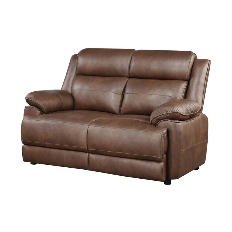 Worthington Dark Brown Padded Arm Loveseat