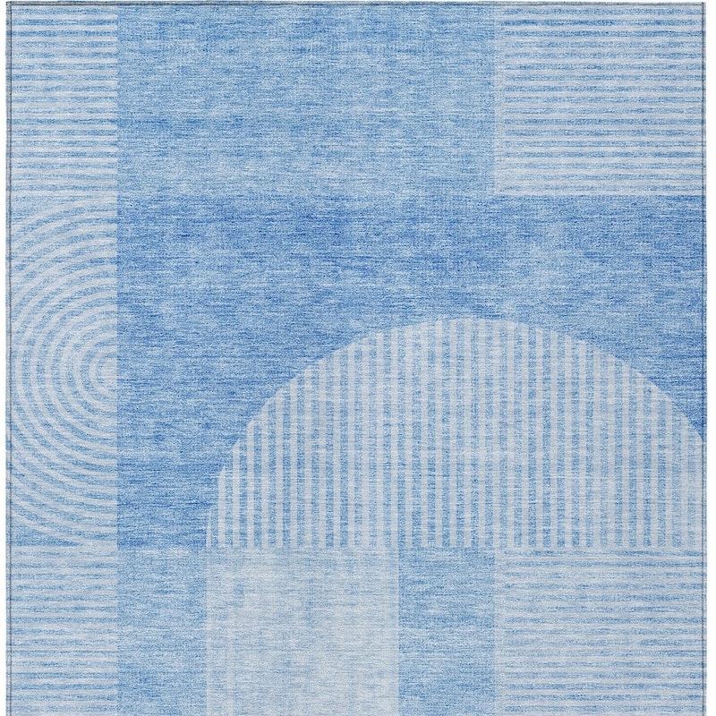 HomeRoots Geometric Transitional Rectangle Outdoor Rug
