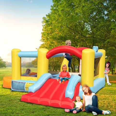 Bounce House Inflatable Jumping Castle a Basketball Hoop