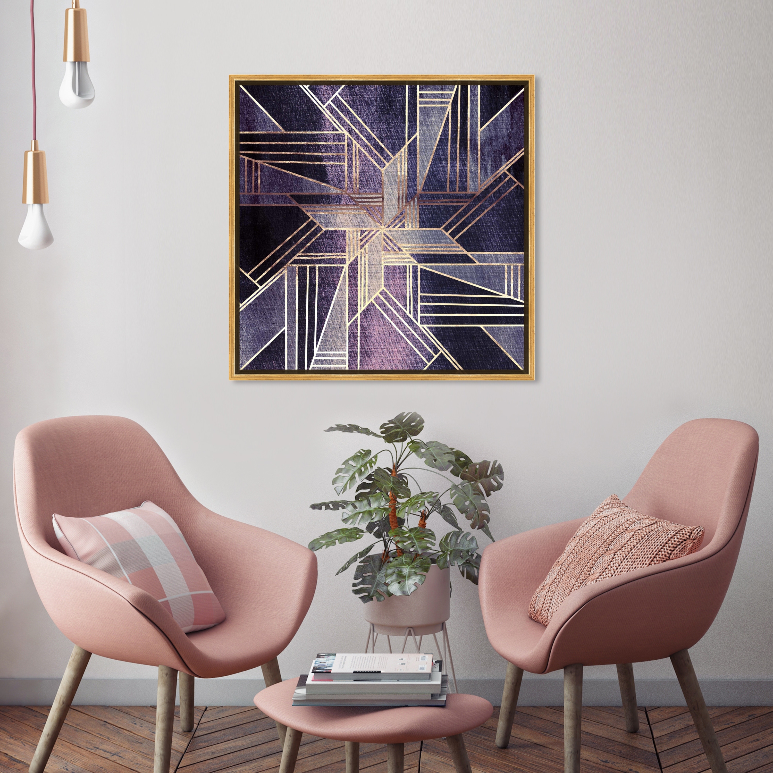 Oliver Gal 'Lavender Deco' Abstract Wall Art Framed Canvas Print Geometric  Purple, Gold Bed Bath  Beyond 32482058