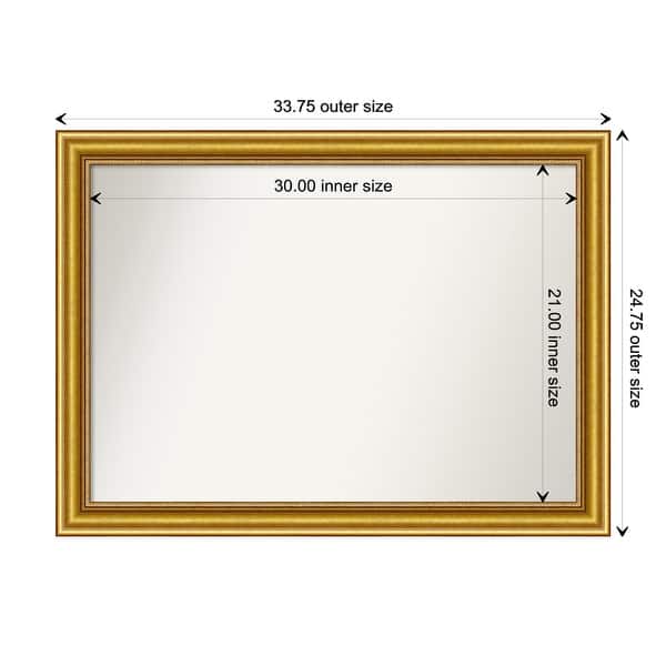 dimension image slide 76 of 139, Townhouse Gold Framed Non-Beveled Custom Wall Mirror, Bathroom Vanity Mirror