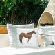preview thumbnail 2 of 5, Stupell American Flag Horse Printed Outdoor Throw Pillow Design by Wellington Studio