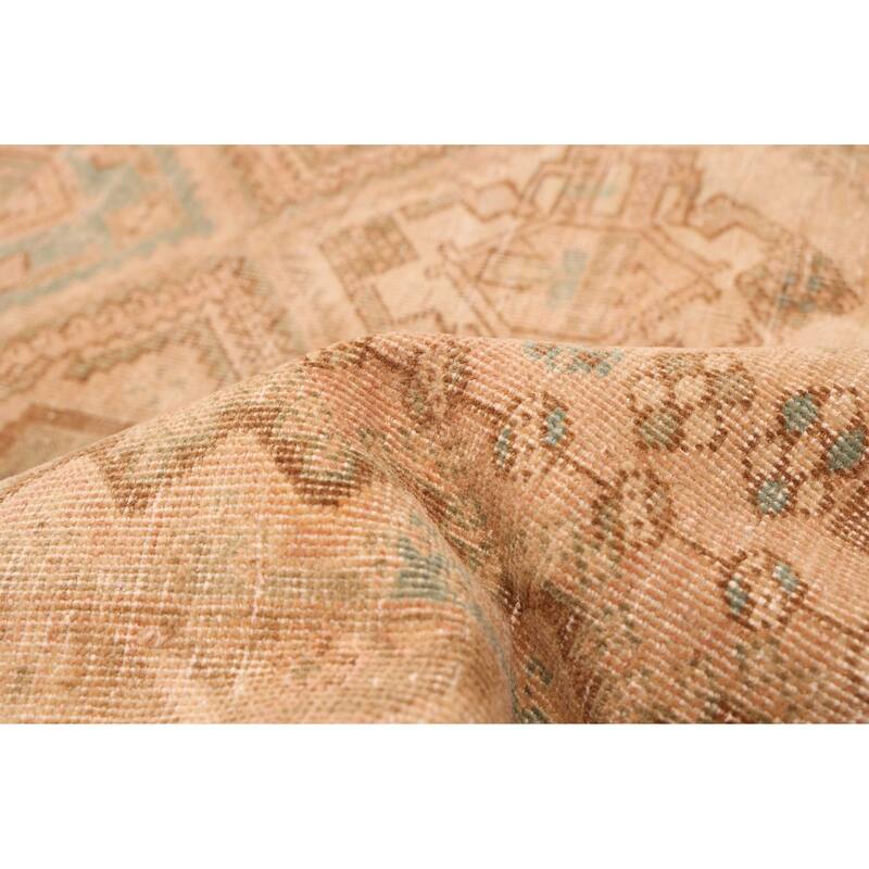 ECARPETGALLERY Hand-knotted Antalya Vintage Tan Wool Rug - 5'0 x 9'7