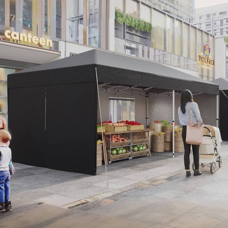 10X20 Pop Up Canopy Tent with 4 Sidewalls for Events, Parties, Camping