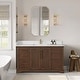 preview thumbnail 3 of 130, Tokyo Bath Vanity with Quartz Stone Top without Mirror 60in. Single Sink - Dark Brown Oak