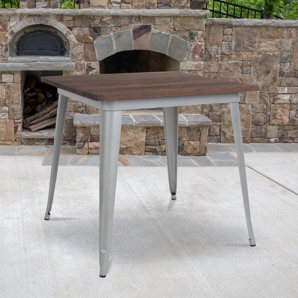 Compact square online dining table