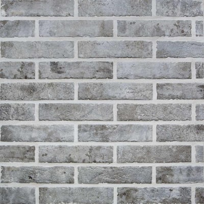 The Tile Life Brick City 2x10 Grey Porcelain Floor & Wall Tile