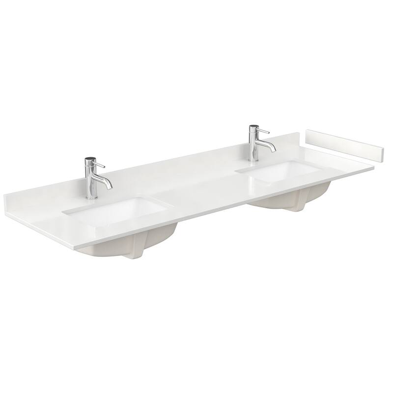 Strada 72-inch Double Vanity, Quartz Top