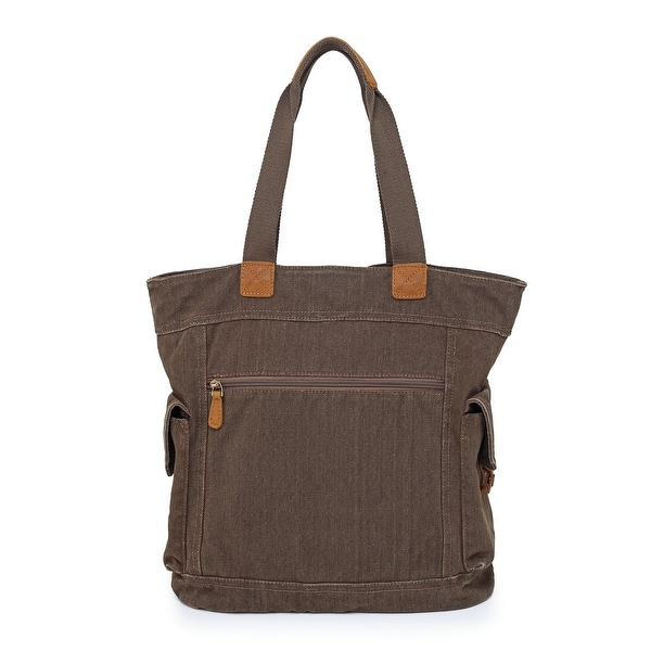 grey canvas tote bag