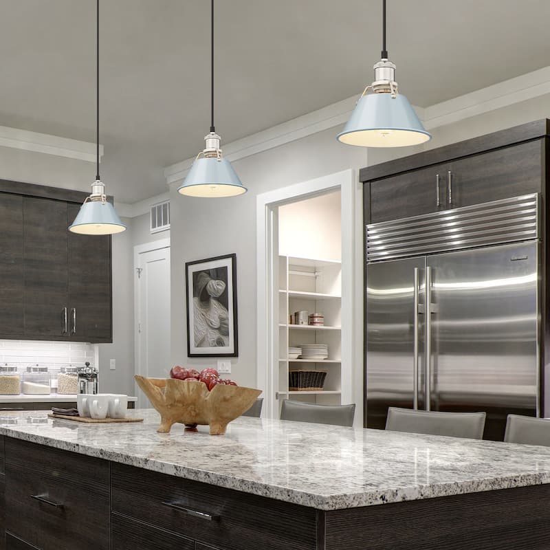 Golden Lighting Orwell Single Light 7-1/2" Wide Mini Pendant in Pewter