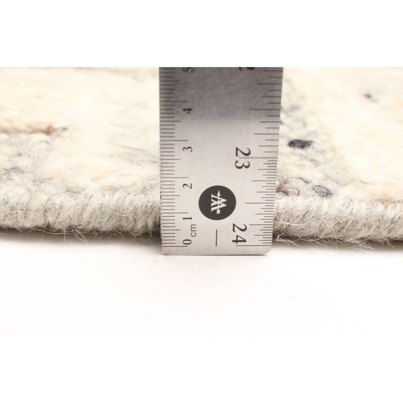 ECARPETGALLERY Hand-knotted Tangier Cream Wool Rug - 5'3 x 7'7