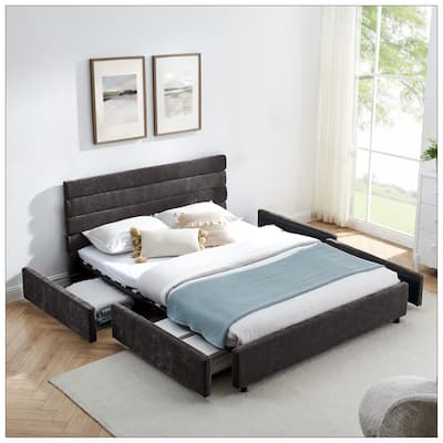 Queen size cushioned bed for Bedroom