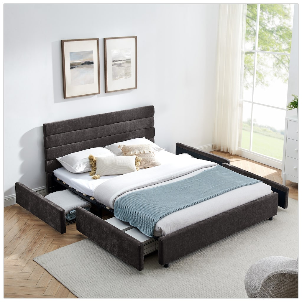 Queen size cushioned bed for Bedroom