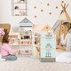 preview thumbnail 3 of 8, Wooden Corner Dollhouse Playset with 41 Pieces Accessories for Kids 3+ Years Old - 34" x 12.5" x 37" (L x W x H)