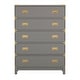 preview thumbnail 19 of 23, Kedric 5-Drawer Gold Accent Chest by iNSPIRE Q Bold