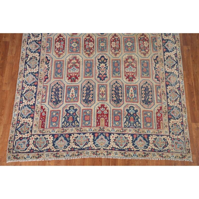 Kerman Persian Antique Area Rug Handmade Wool Carpet - 6'6" x 9'6"