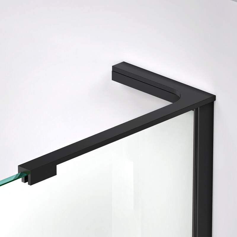 DreamLine Prism Plus 36 in. x 36 in. x 74 3/4 in. Hinged Shower Enclosure and Shower Base Kit - 36" x 36"
