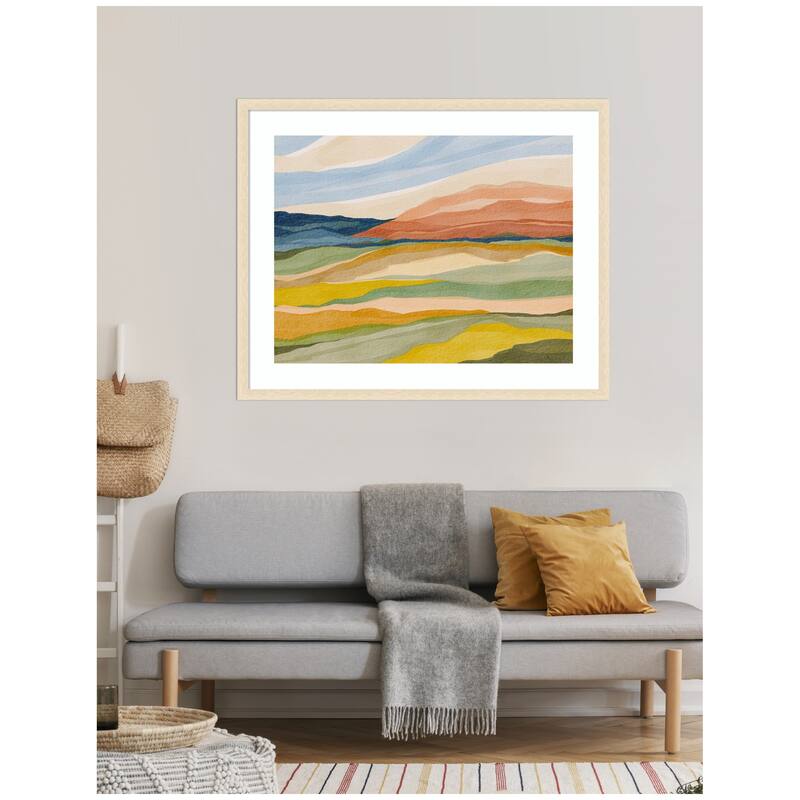 Kate and Laurel Framed Art Vibrant Rhythm by Nikita Jariwala