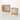 Slat Cylinder Display Holder Multicolor 9.75"H Wood Set of 2 - 9"L x 9"W x 9.75"H; 7"L x 7"W x 8"H