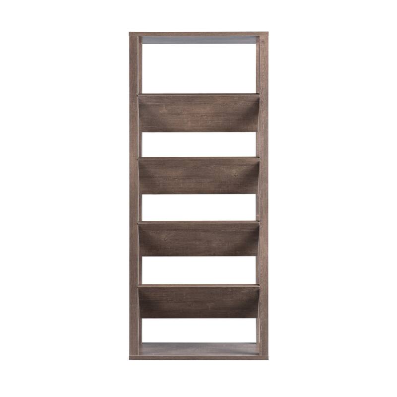 Puno Contemporary 5-Shelf Open Back Bookcase by Furniture of America