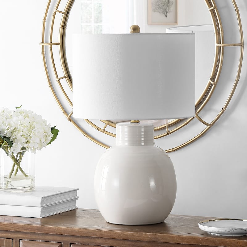 SAFAVIEH Lighting Syra 24-inch Ceramic LED Table Lamp - 15" W x 15" L x 24" H