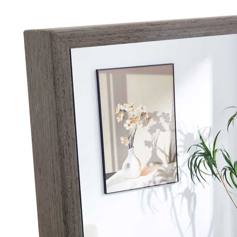 Roomfitters Full-Length Mirror with Black Solid Wood Frame, 71"x31.4" Floor Standing or Wall-Mounted Dressing Mirror