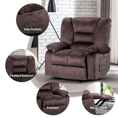 Oversized Adjustable Massage Sofa w/Footstool Ergonomic Heating ...