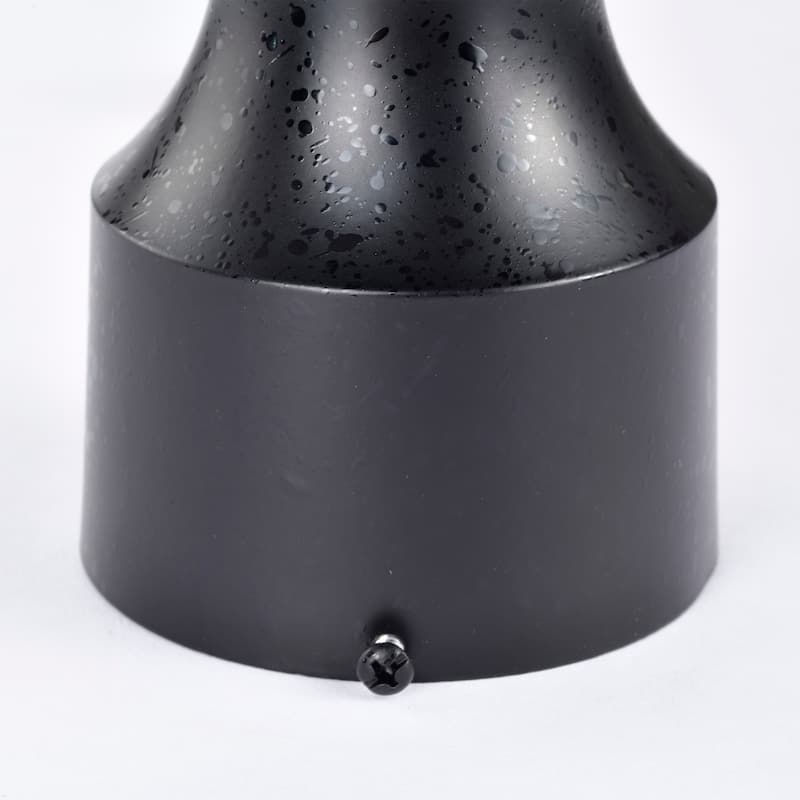 Central Park 3 Light Textured Black With Clear Beveled Panels Post Lantern