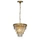 preview thumbnail 1 of 8, Glam Cone Shape Tierd Crystal Chandelier W 13" x H 12"