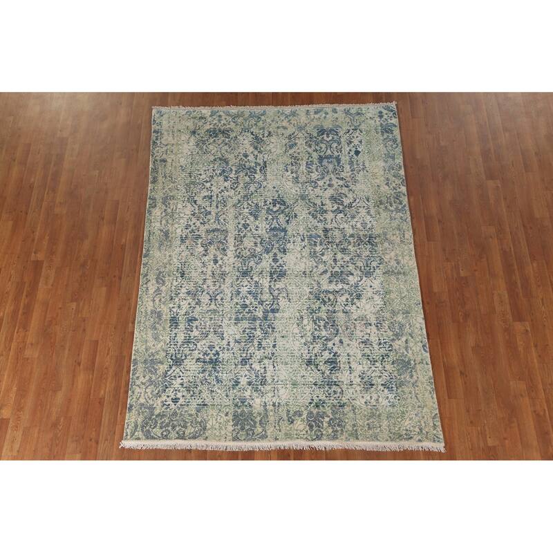 Modern / Abstract Area Rug Hand-Knotted Wool Carpet - 5'6"x 7'9"