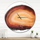 preview thumbnail 8 of 8, Designart 'Brown agate isolated' Oversized Modern Wall CLock