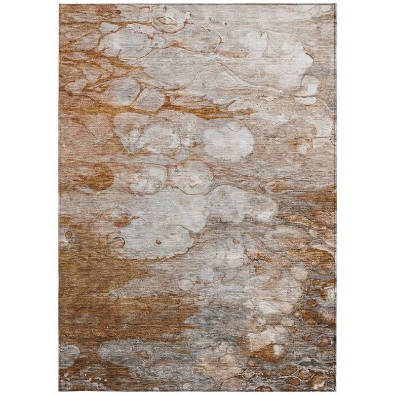 HomeRoots Abstract Transitional Rectangle Outdoor Rug