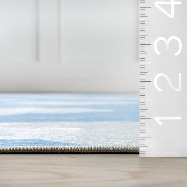 dimension image slide 1 of 2, Nuloom Euphrasia Splashguard Traditional Machine Washable Area Rug
