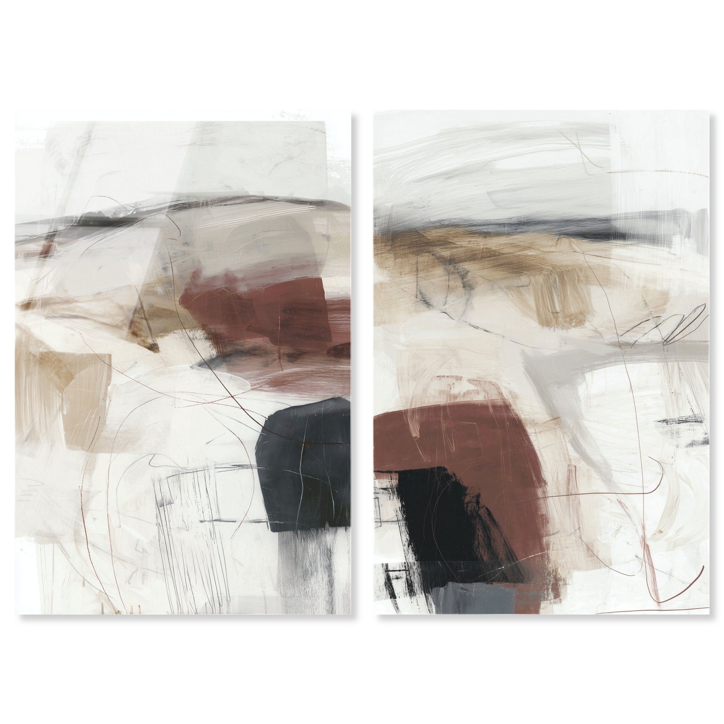 Minimal Core Duo Living Room Wall Art Set Acrylic Print by Art Remedy