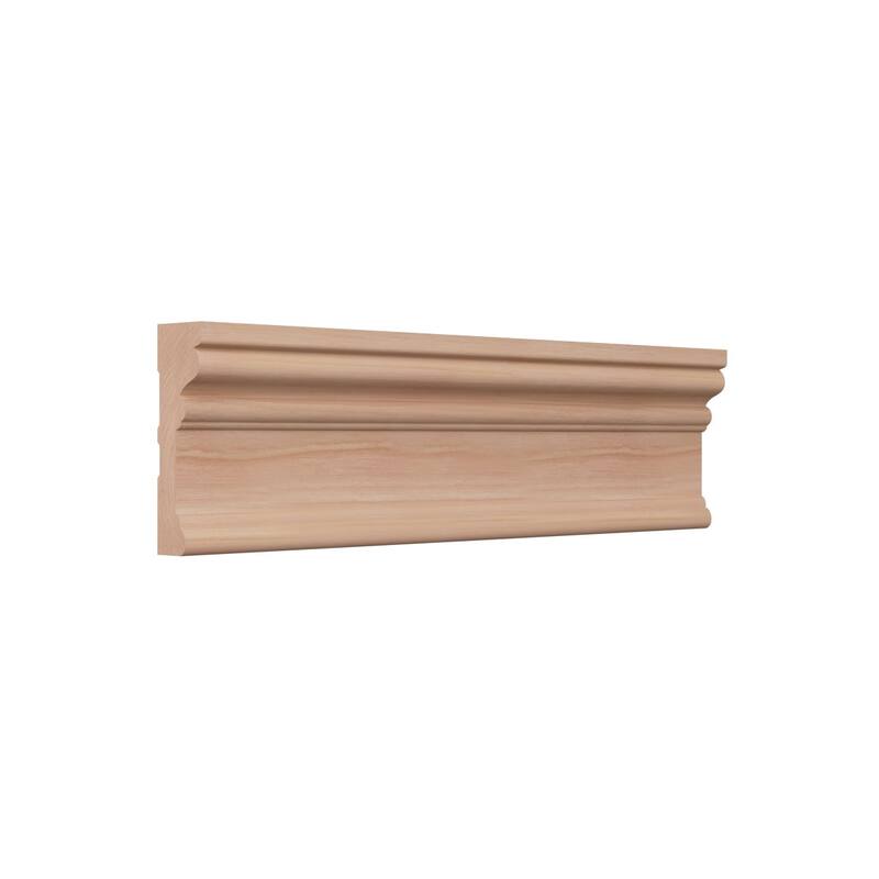 BRB3:11/16-in D x 2-1/4-in W x 96-in L Americraft Solid Hardwood Stain Grade Baby Howe Casing Moulding