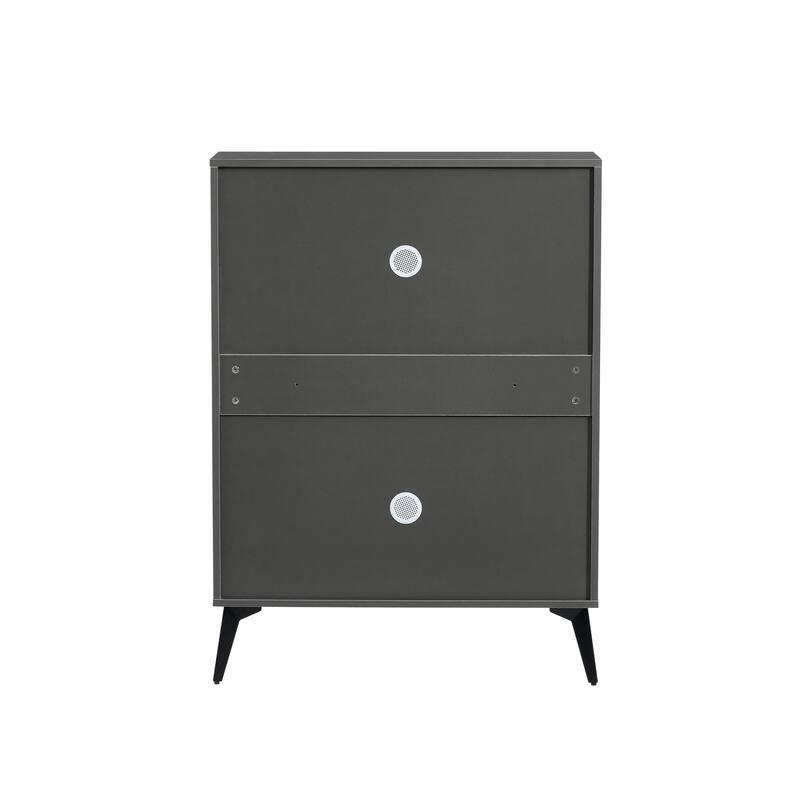 Modern Shoe Storage Rack Cabinet with Metal Legs and 3 Spacious Shelves for Entryway, Hallway, Bedroom Organization