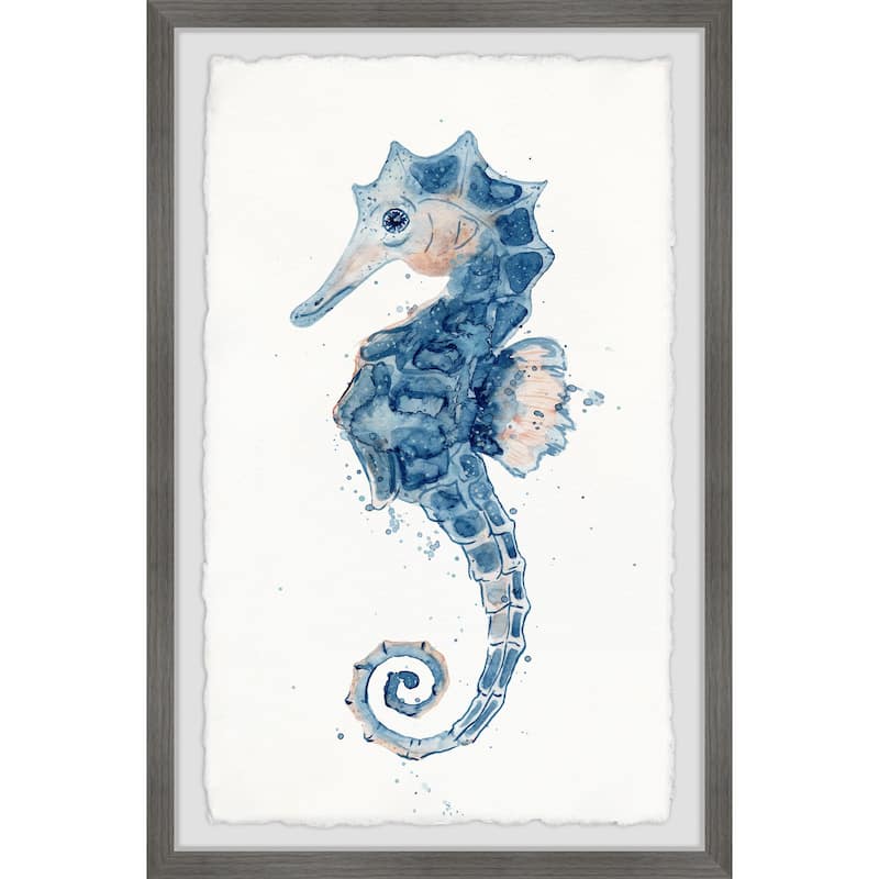 The Little Seahorse Framed Wall Art, Coastal Serenity - Tranquil Ocean-Inspired Wall Décor