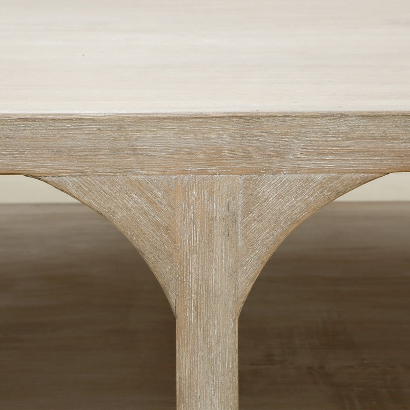 Artissance Reclaimed Wood Peking Ming Coffee Table, Large, 67 Inch Long, Weathered White Wash